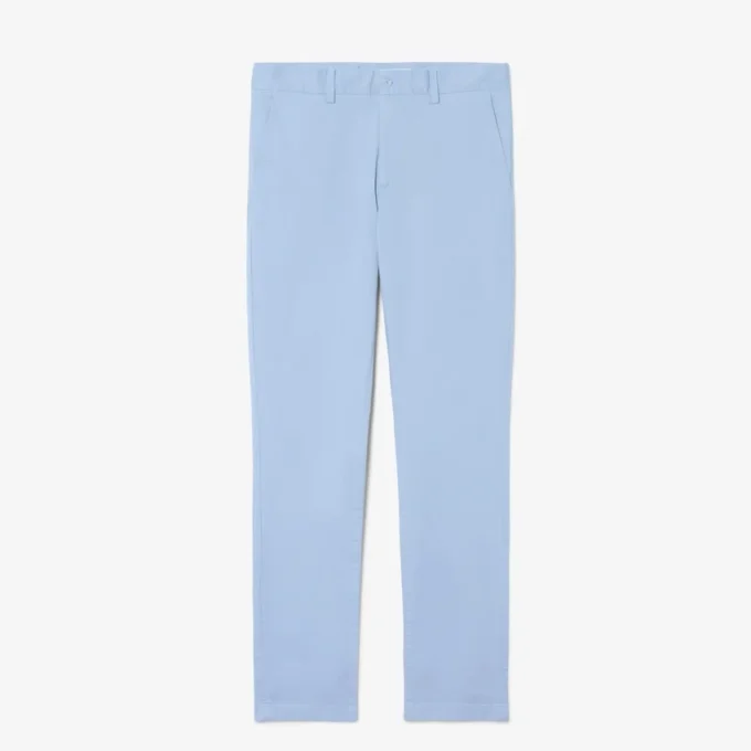 Pantalones chinos de sarga elástica de corte ajustado