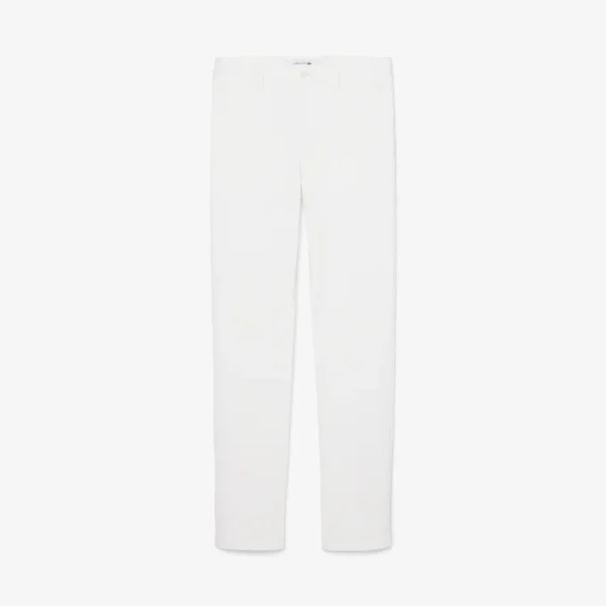 Pantalones chinos de sarga elástica de corte ajustado