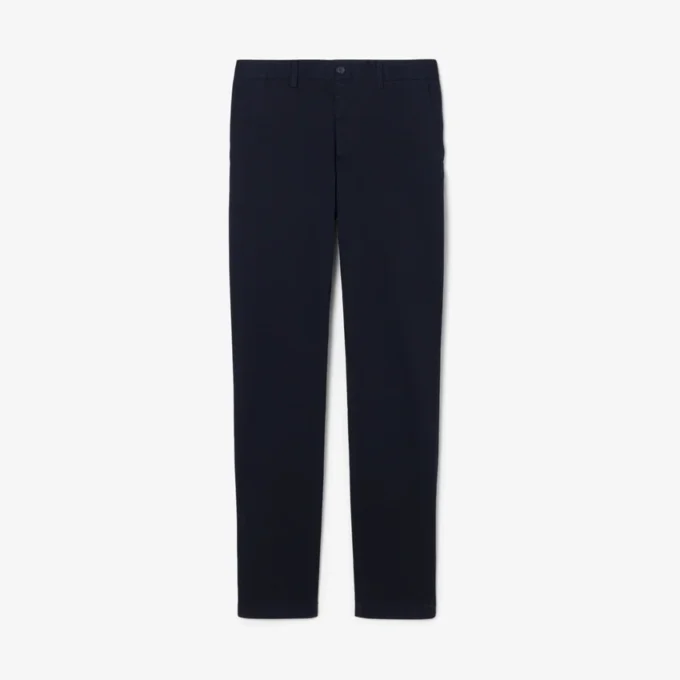 Pantalones chinos de sarga elástica de corte ajustado