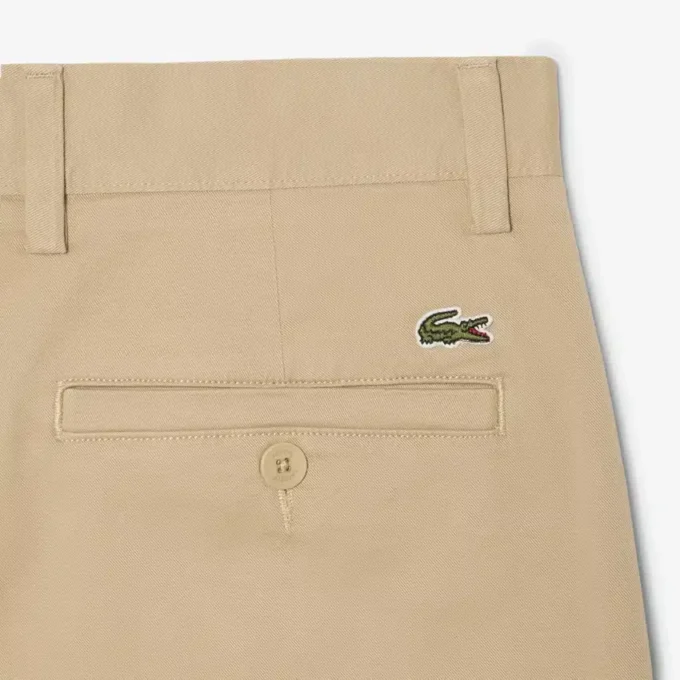Pantalones chinos de sarga elástica de corte ajustado