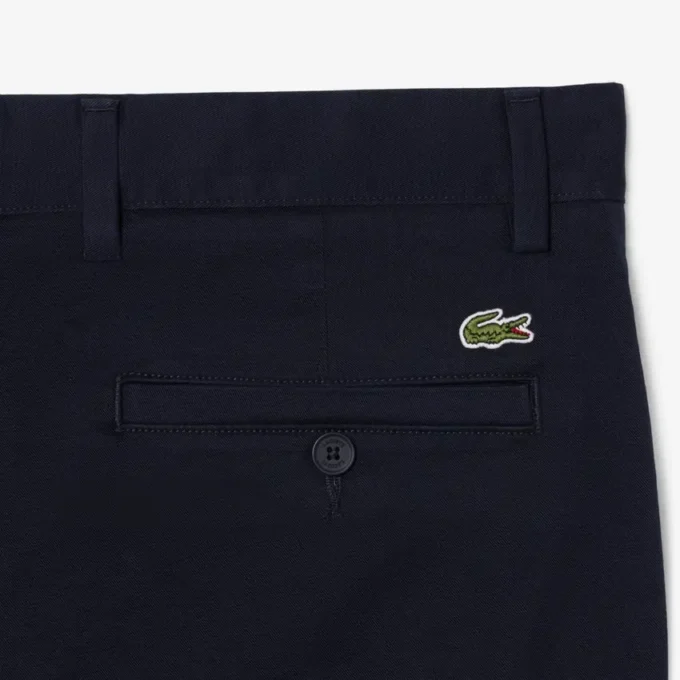Pantalones chinos de sarga elástica de corte ajustado