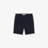 Pantalones cortos bermudas de sarga de algodón elástico de corte regular