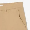 Pantalones cortos bermudas de sarga de algodón elástico de corte regular