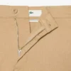 Pantalones cortos bermudas de sarga de algodón elástico de corte regular