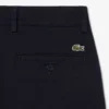 Pantalones cortos bermudas de sarga de algodón elástico de corte regular