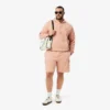 Pantalones cortos cargo de felpa de algodón para hombre