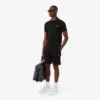 Pantalones cortos cargo de felpa de algodón para hombre