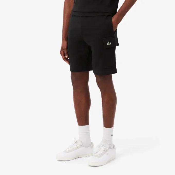 Pantalones cortos cargo de felpa de algodón para hombre