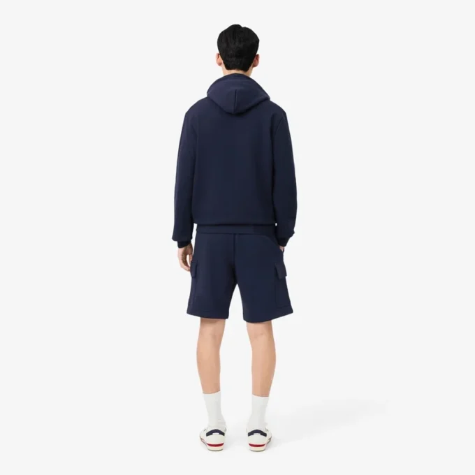 Pantalones cortos cargo de felpa de algodón para hombre