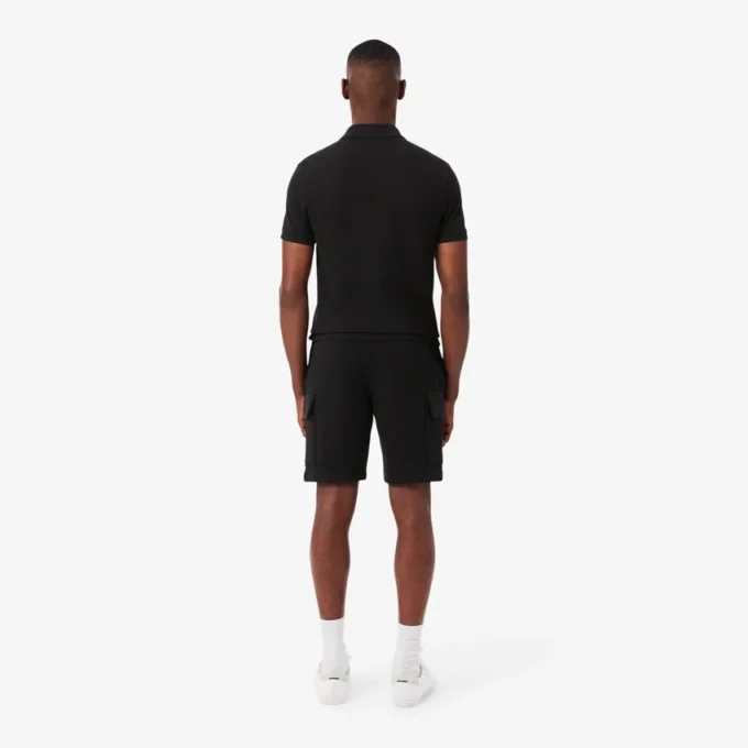 Pantalones cortos cargo de felpa de algodón para hombre