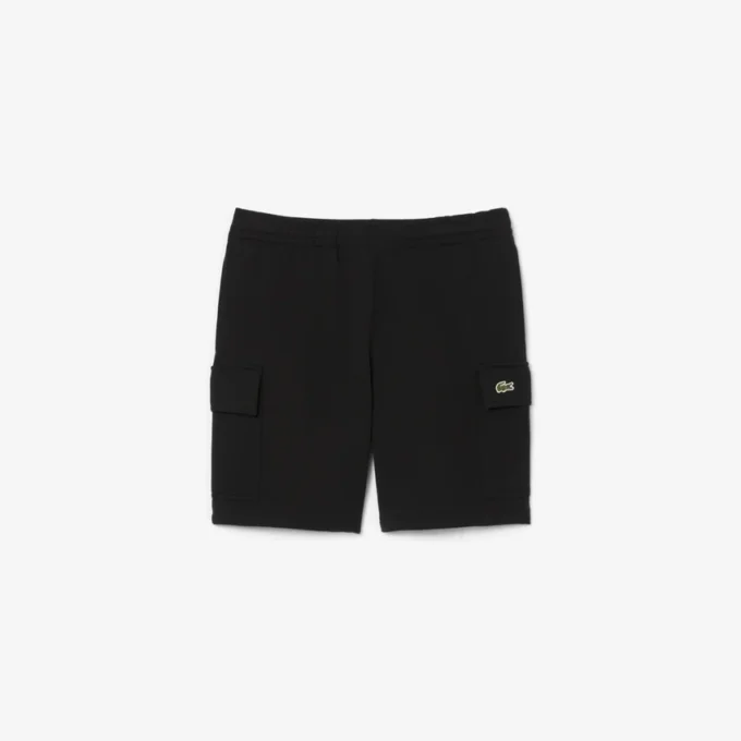 Pantalones cortos cargo de felpa de algodón para hombre