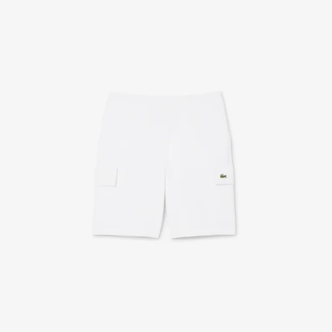 Pantalones cortos cargo de felpa de algodón para hombre