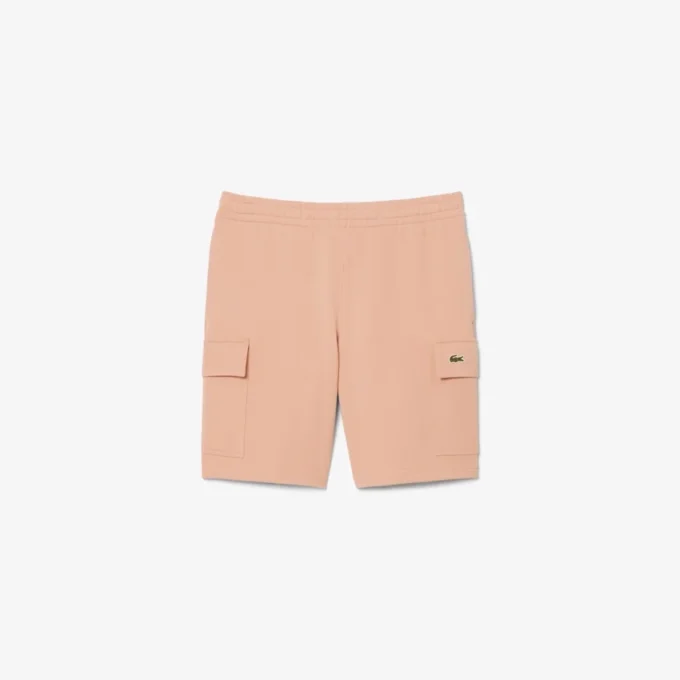 Pantalones cortos cargo de felpa de algodón para hombre