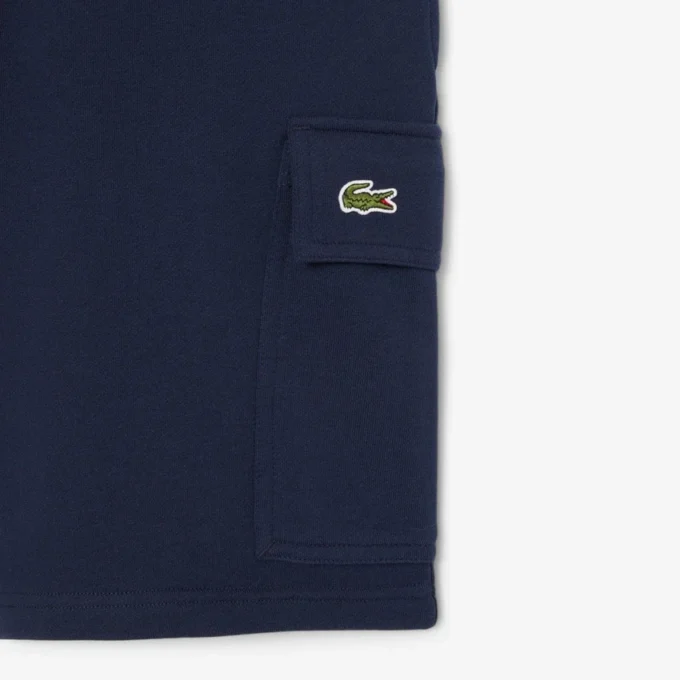 Pantalones cortos cargo de felpa de algodón para hombre