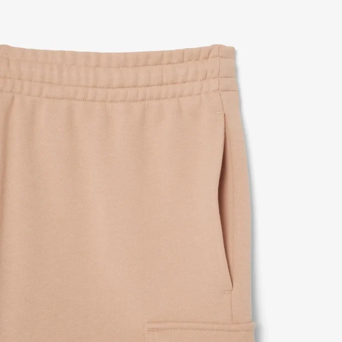 Pantalones cortos cargo de felpa de algodón para hombre