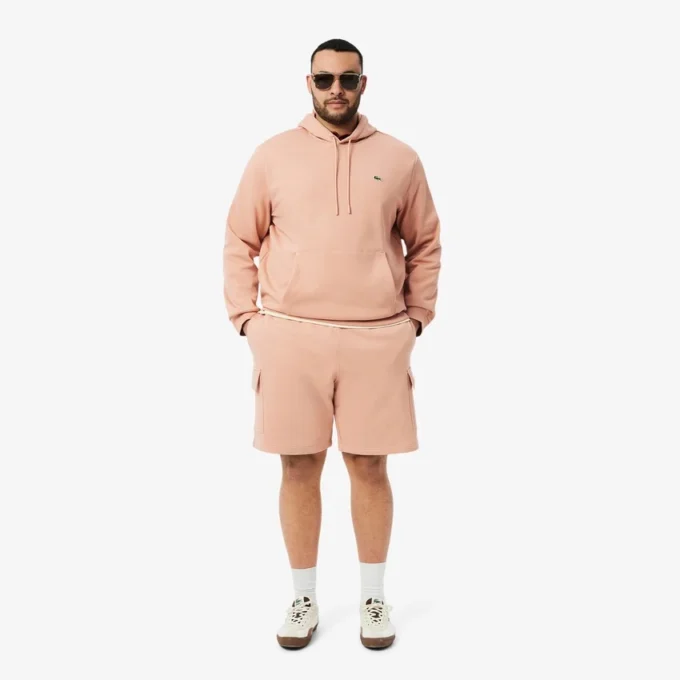 Pantalones cortos cargo de felpa de algodón para hombre