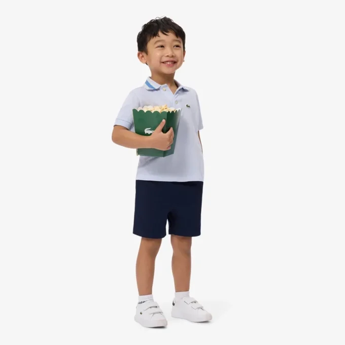 Pantalones cortos chinos de sarga de algodón elástica