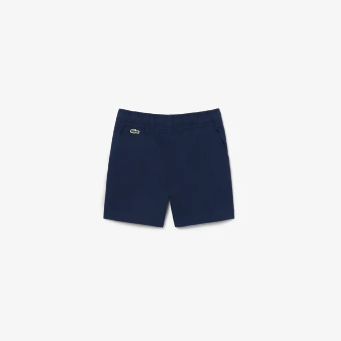 Pantalones cortos chinos de sarga de algodón elástica
