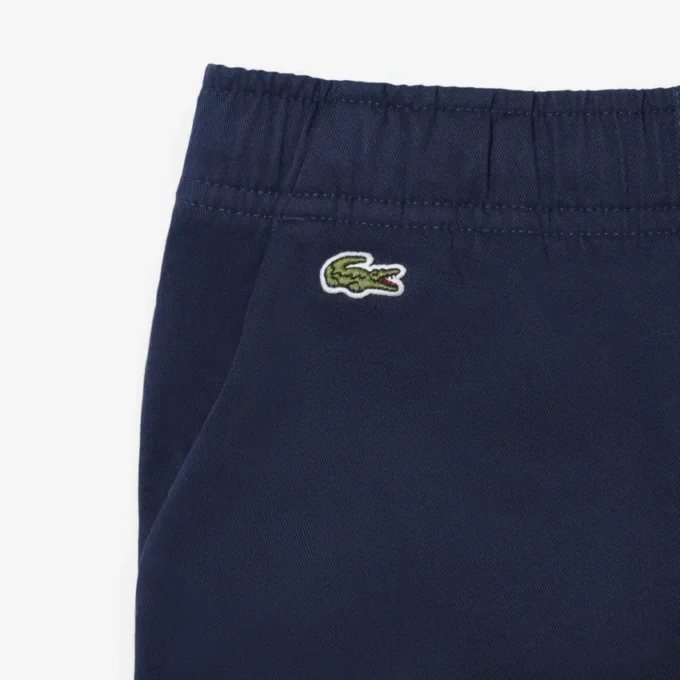 Pantalones cortos chinos de sarga de algodón elástica