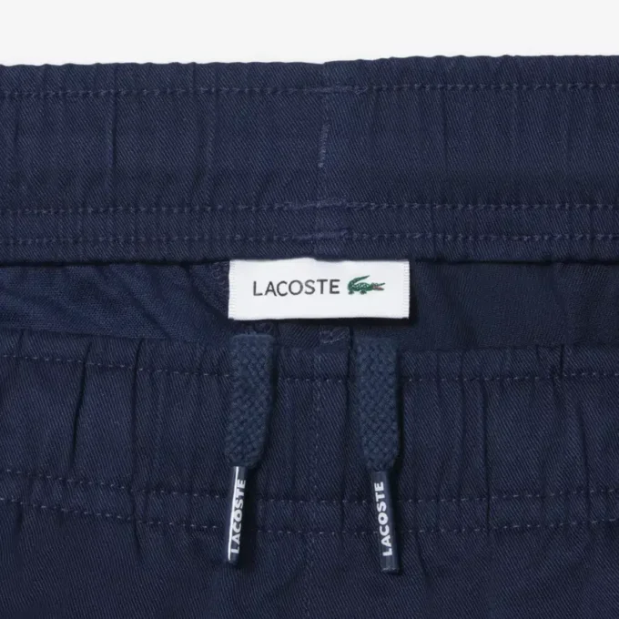 Pantalones cortos chinos de sarga de algodón elástica