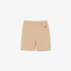Pantalones cortos chinos de sarga de algodón elástico