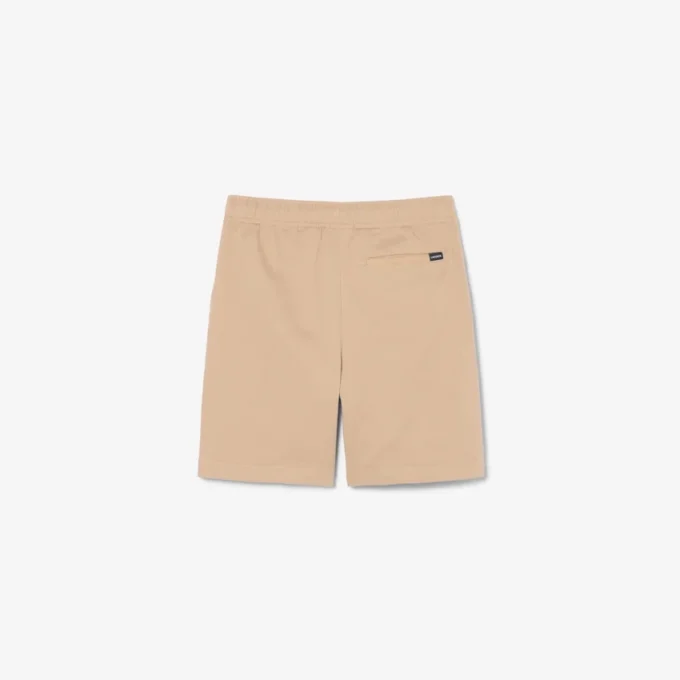 Pantalones cortos chinos de sarga de algodón elástico