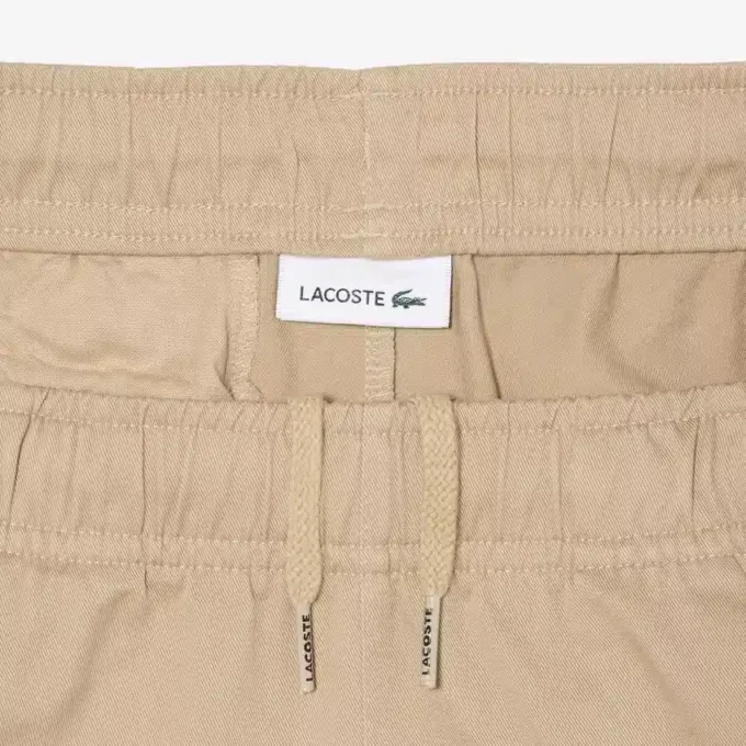 Pantalones cortos chinos de sarga de algodón elástico