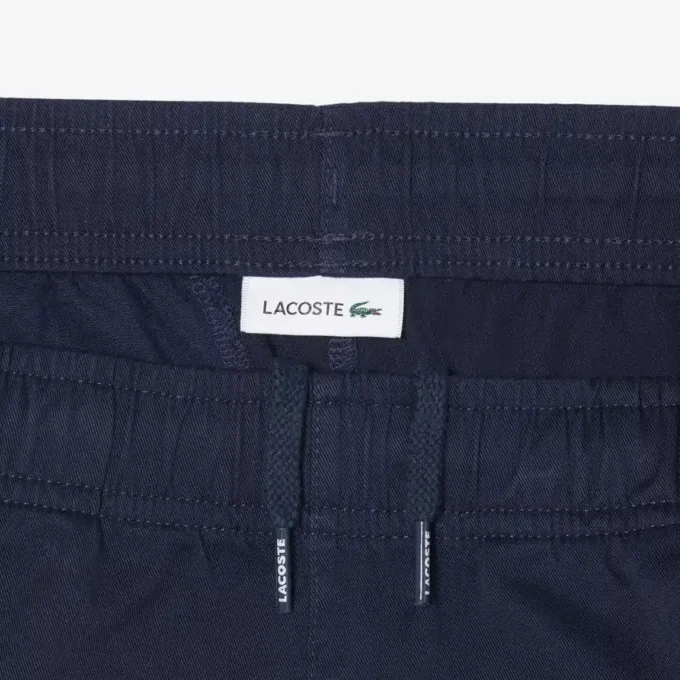 Pantalones cortos chinos de sarga de algodón elástico