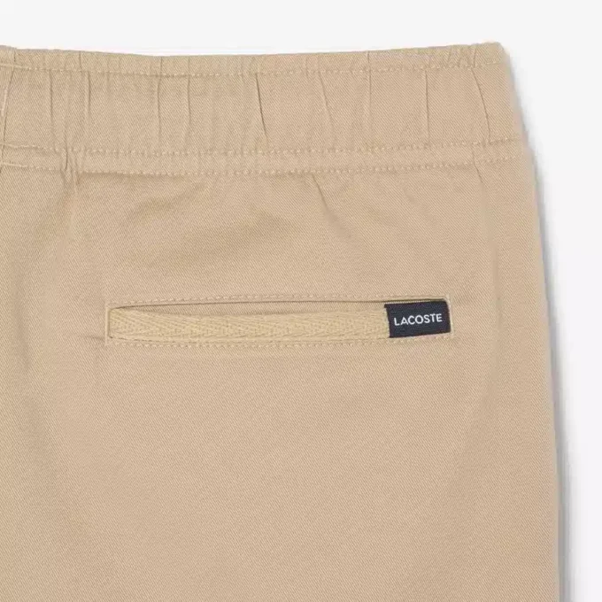 Pantalones cortos chinos de sarga de algodón elástico