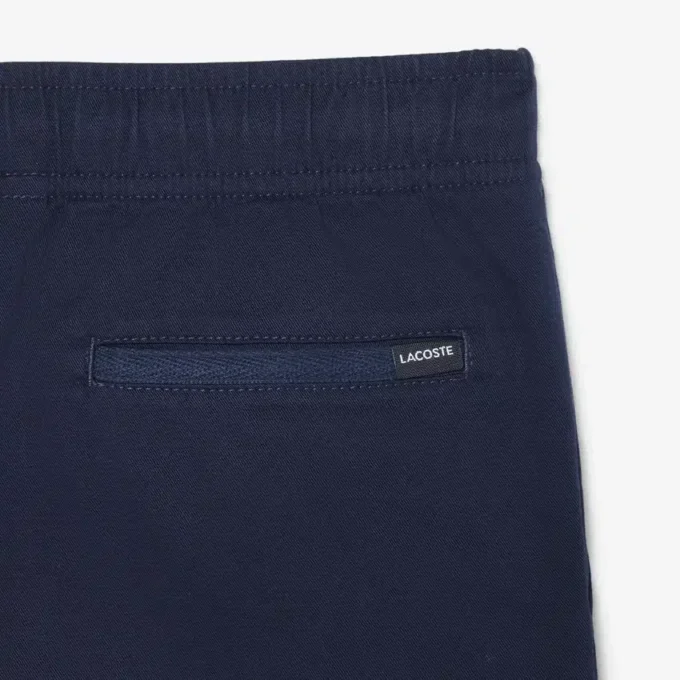 Pantalones cortos chinos de sarga de algodón elástico