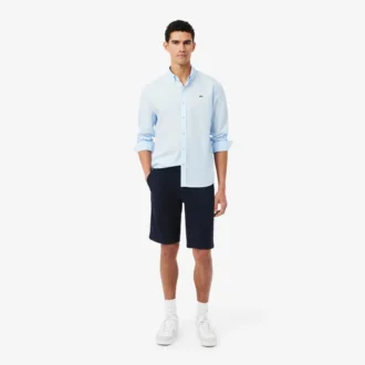 Pantalones cortos chinos de sarga elástica