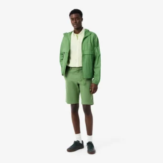 Pantalones cortos chinos de sarga elástica