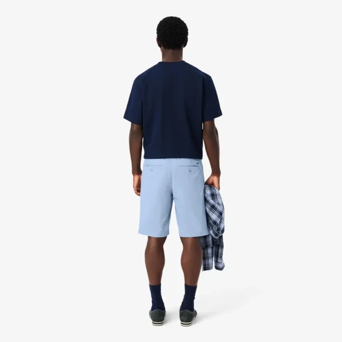 Pantalones cortos chinos de sarga elástica