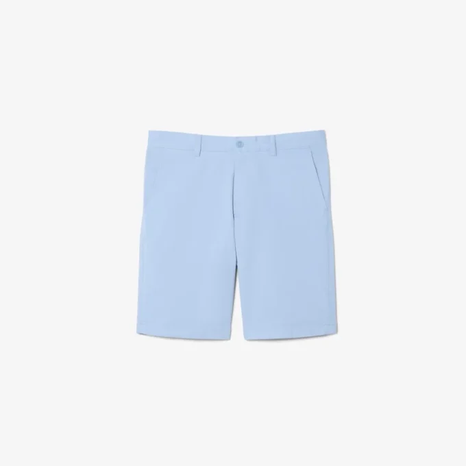 Pantalones cortos chinos de sarga elástica