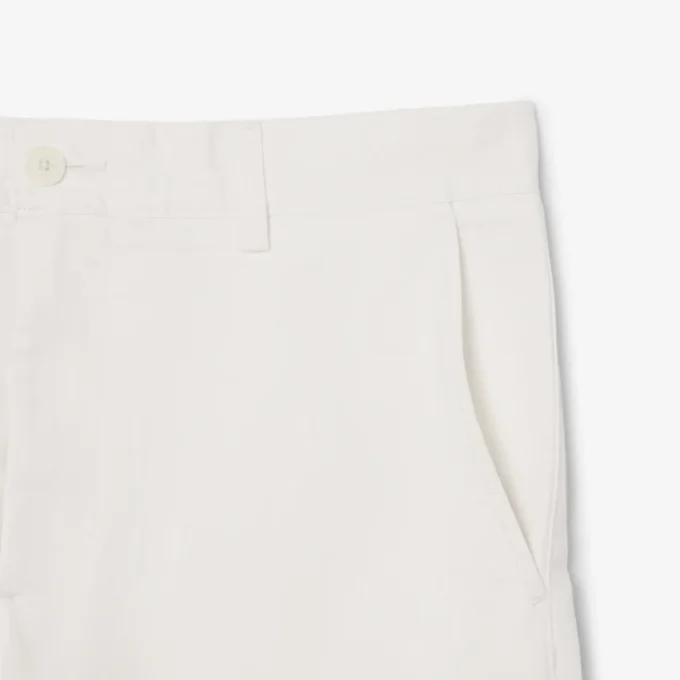 Pantalones cortos chinos de sarga elástica