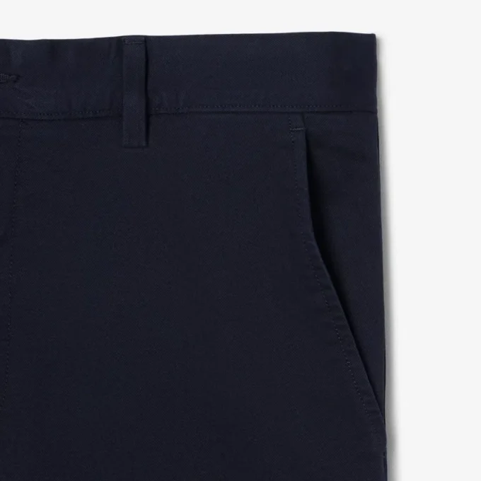 Pantalones cortos chinos de sarga elástica