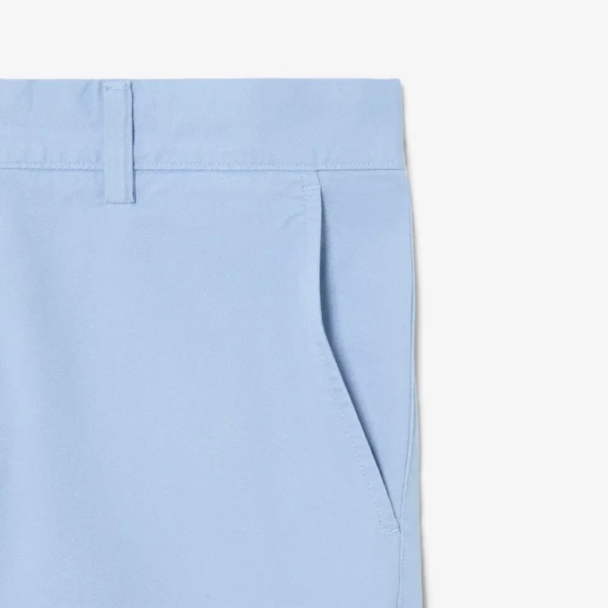 Pantalones cortos chinos de sarga elástica
