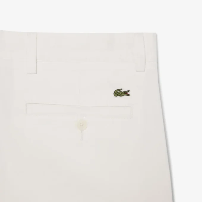 Pantalones cortos chinos de sarga elástica