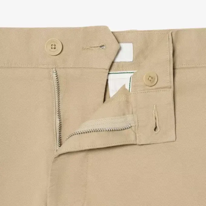 Pantalones cortos chinos de sarga elástica