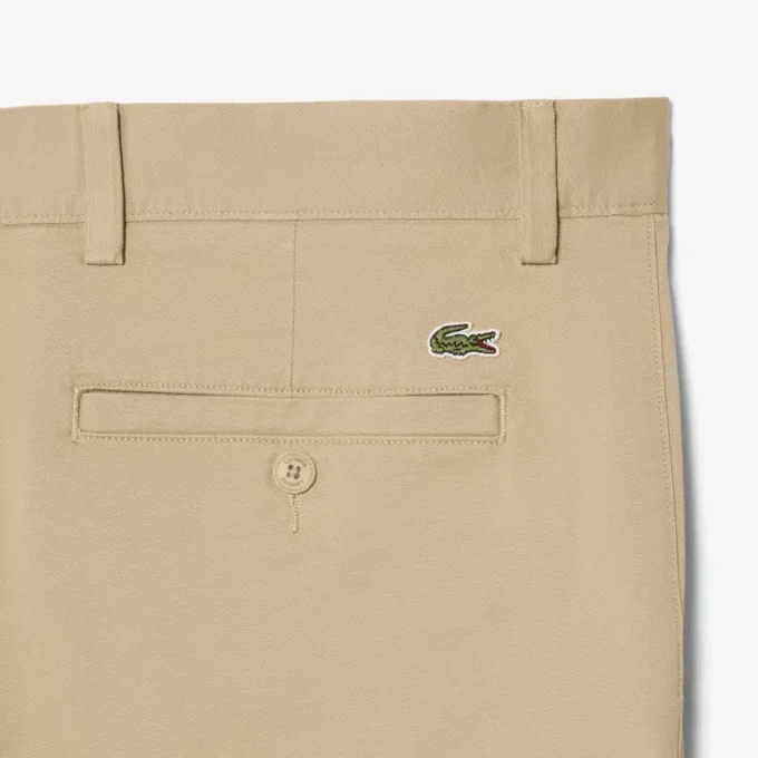 Pantalones cortos chinos de sarga elástica