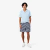 Pantalones cortos de algodón a rayas de corte regular