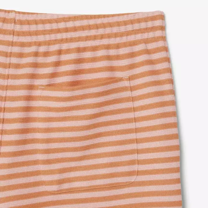 Pantalones cortos de algodón a rayas de corte regular
