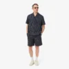 Pantalones cortos de algodón con rayas y estampado de cocodrilo