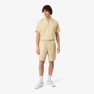 Pantalones cortos de algodón con rayas y estampado de cocodrilo