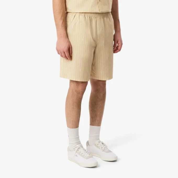 Pantalones cortos de algodón con rayas y estampado de cocodrilo