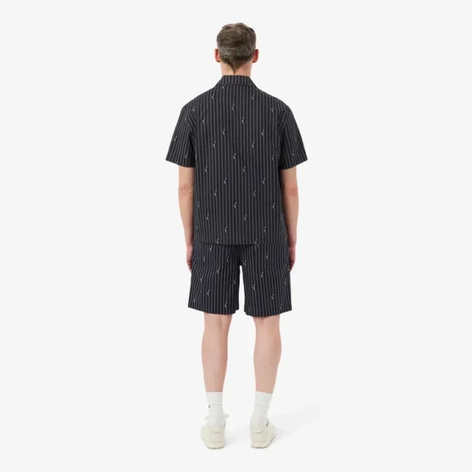Pantalones cortos de algodón con rayas y estampado de cocodrilo