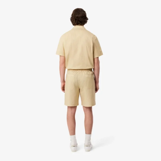 Pantalones cortos de algodón con rayas y estampado de cocodrilo