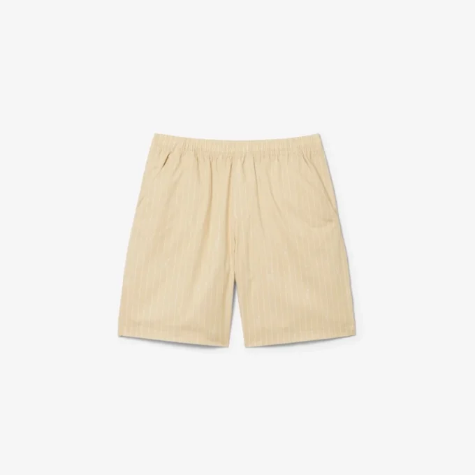 Pantalones cortos de algodón con rayas y estampado de cocodrilo
