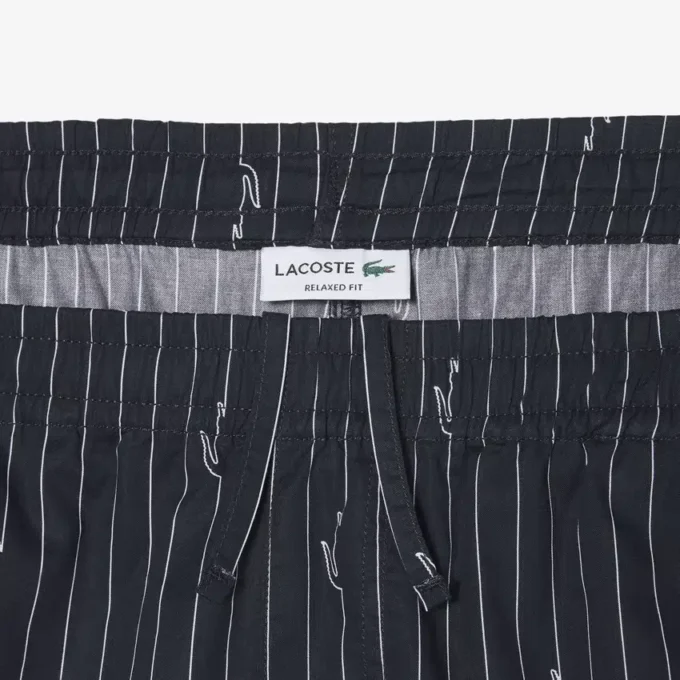 Pantalones cortos de algodón con rayas y estampado de cocodrilo