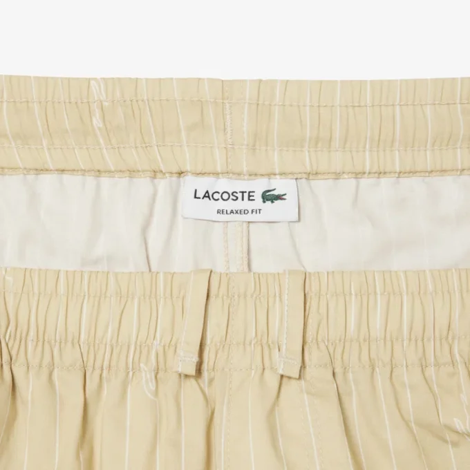 Pantalones cortos de algodón con rayas y estampado de cocodrilo